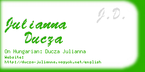 julianna ducza business card